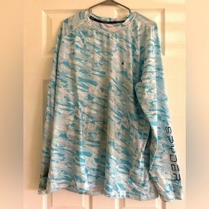 Men’s Spyder Rashguard Size XL Light Blue Graphics